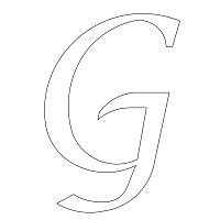 calligraphy font capital g